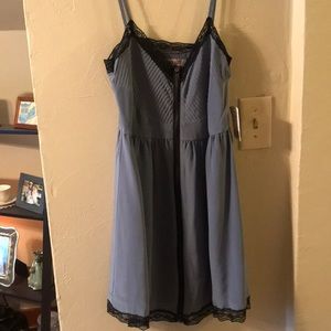 blue slip dress